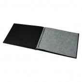 Album foto 350x245 mm in carta nera con velina pergamino da 30 fogli