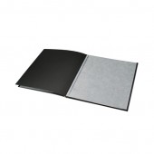 Album foto 330x330 mm in carta nera con velina pergamino da 50 fogli