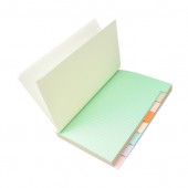 Libro ricette  145x210 mm in carta ecologica rigata e multicolore  da 128 fogli