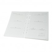 Weekly planner "WEEKLY SYSTEM" 140x215 in white paper